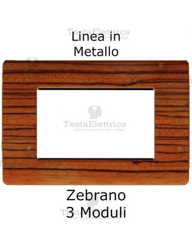 Placca in Metallo Zebrano compatibile con serie Bticino Matix 