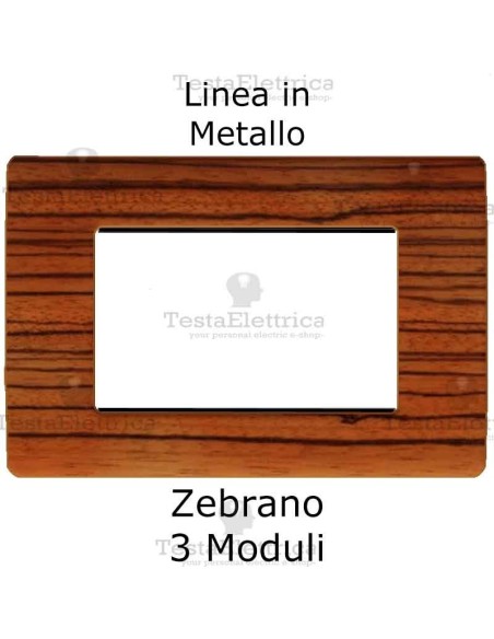 Placca in Metallo Zebrano compatibile con serie Bticino Matix 