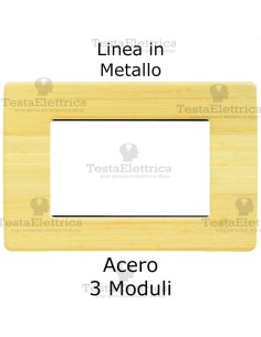 Placca in Metallo Acero compatibile con serie Bticino Matix 