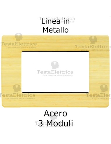 Placca in Metallo Acero compatibile con serie Bticino Matix 