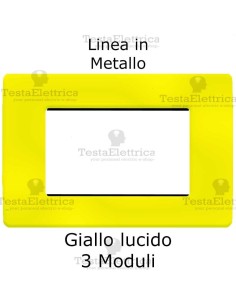 Placca in Metallo Giallo compatibile con serie Bticino Matix 