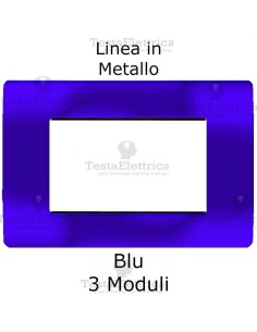 Placca in Metallo Blu compatibile con serie Bticino Matix 