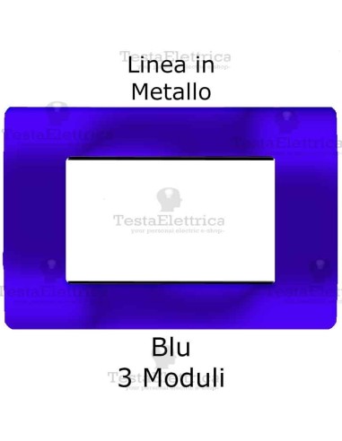 Placca in Metallo Blu compatibile con serie Bticino Matix 