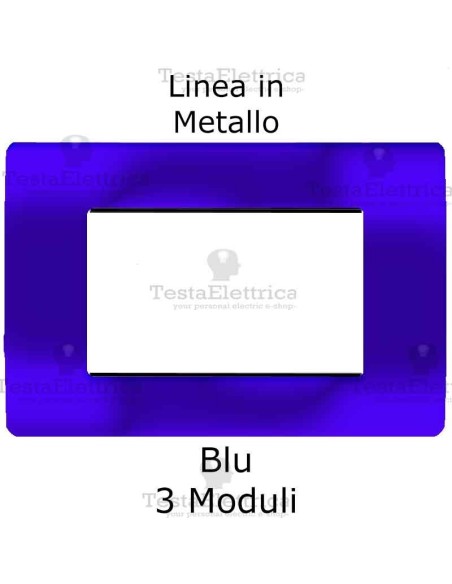 Placca in Metallo Blu compatibile con serie Bticino Matix 