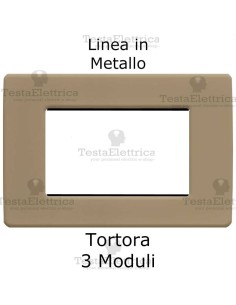 Placca in Metallo Tortora compatibile con serie Bticino Matix 