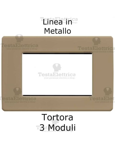 Placca in Metallo Tortora compatibile con serie Bticino Matix 
