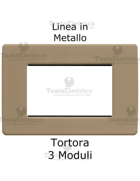 Placca in Metallo Tortora compatibile con serie Bticino Matix 