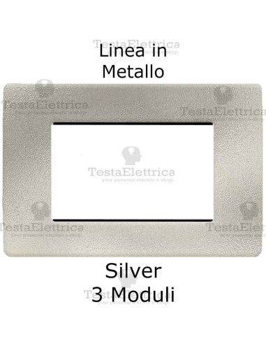 Placca in Metallo Silver compatibile con serie Bticino Matix 