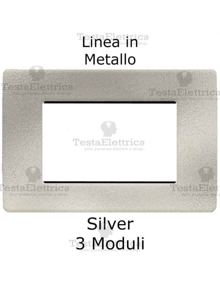 Placca in Metallo Silver compatibile con serie Bticino Matix 