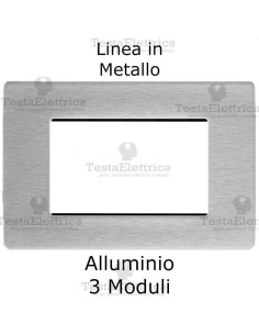 Placca in Metallo Alluminio compatibile con serie Bticino Matix 