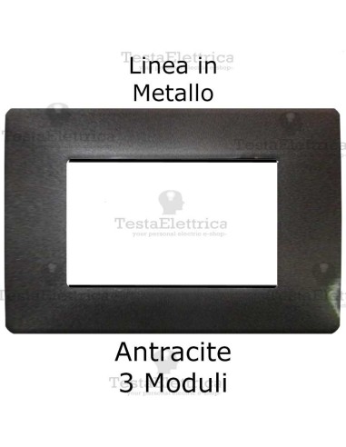 Placca in Metallo Antracite compatibile con serie Bticino Matix 