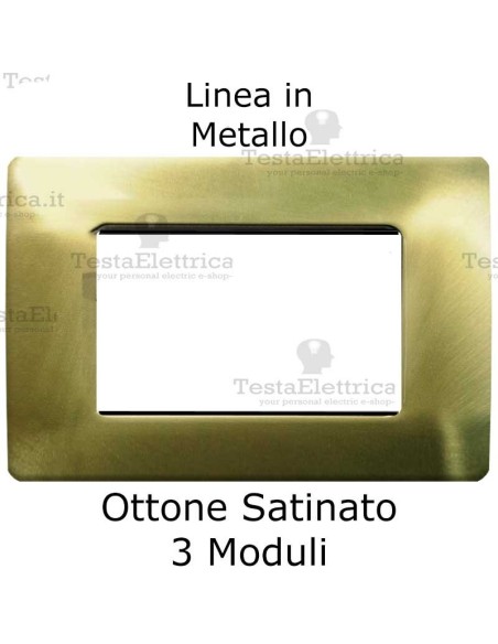 Placca in Metallo Ottone Satinato compatibile con serie Bticino Matix 
