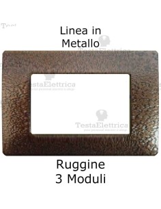 Placca in Metallo Ruggine compatibile con serie Bticino Matix