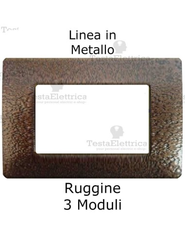 Placca in Metallo Ruggine compatibile con serie Bticino Matix