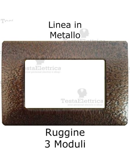 Placca in Metallo Ruggine compatibile con serie Bticino Matix