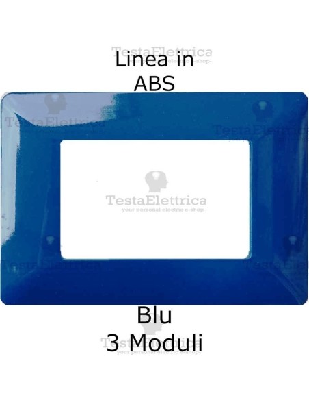 Placca in ABS Blu compatibile con serie Bticino Matix