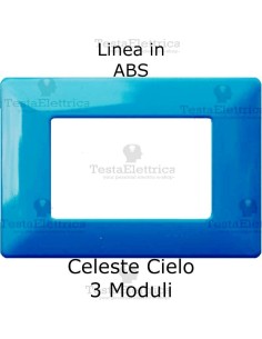 Placca in ABS Celeste compatibile con serie Bticino Matix