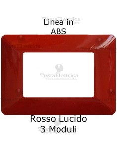 Placca in ABS Rosso Lucido compatibile con serie Bticino Matix