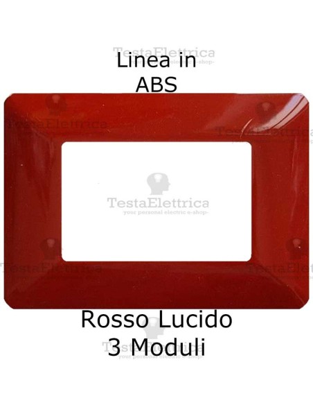 Placca in ABS Rosso Lucido compatibile con serie Bticino Matix