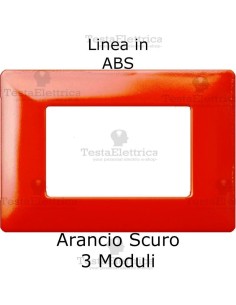 Placca in ABS Arancio Scuro compatibile con serie Bticino Matix