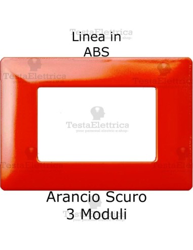 Placca in ABS Arancio Scuro compatibile con serie Bticino Matix