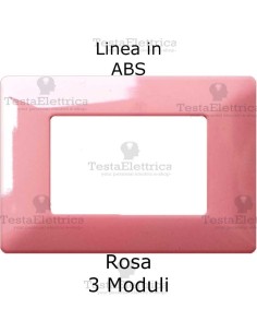 Placca in ABS Rosa  compatibile con serie Bticino Matix