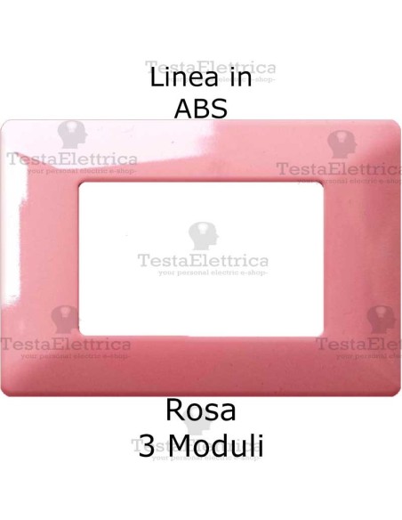 Placca in ABS Rosa  compatibile con serie Bticino Matix