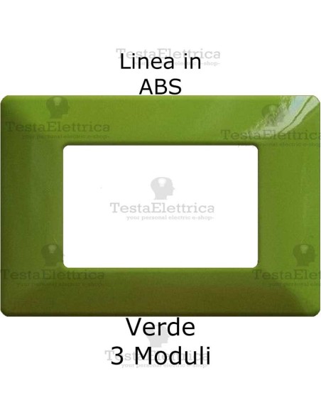 Placca in ABS Verde  Chiaro compatibile con serie Bticino Matix