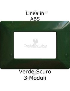 Placca in ABS Verde  Scuro compatibile con serie Bticino Matix
