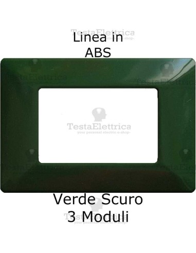 Placca in ABS Verde  Scuro compatibile con serie Bticino Matix