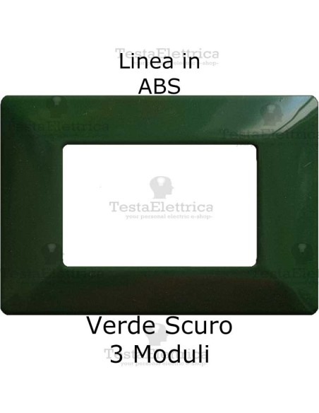 Placca in ABS Verde  Scuro compatibile con serie Bticino Matix