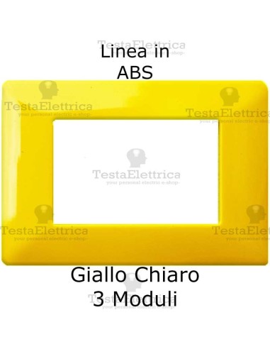 Placca in ABS Giallo chiaro compatibile con serie Bticino Matix