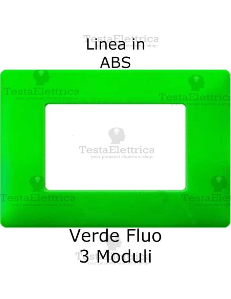 Placca in ABS Verde  Fluò compatibile con serie Bticino Matix
