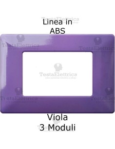 Placca in ABS Viola  compatibile con serie Bticino Matix