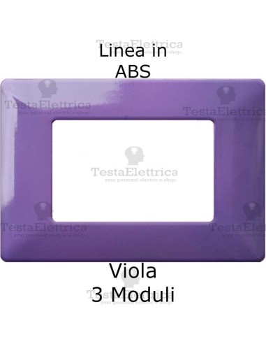 Placca in ABS Viola  compatibile con serie Bticino Matix