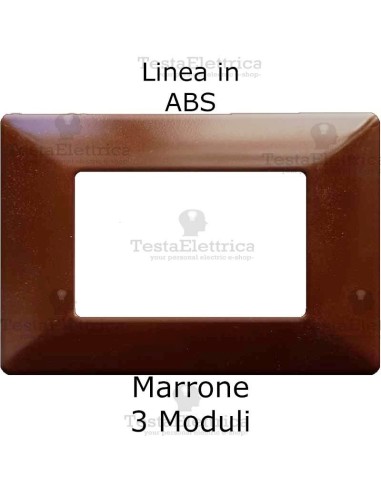 Placca in ABS Marrone compatibile con serie Bticino Matix
