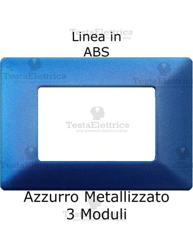 Placca in ABS Blu Metallizzato compatibile con serie Bticino Matix