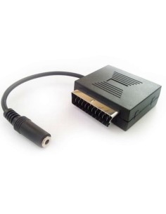 Adattatore audio video SCART Maschio a SCART Femmina + Femmina audio 3,5 mm gbc