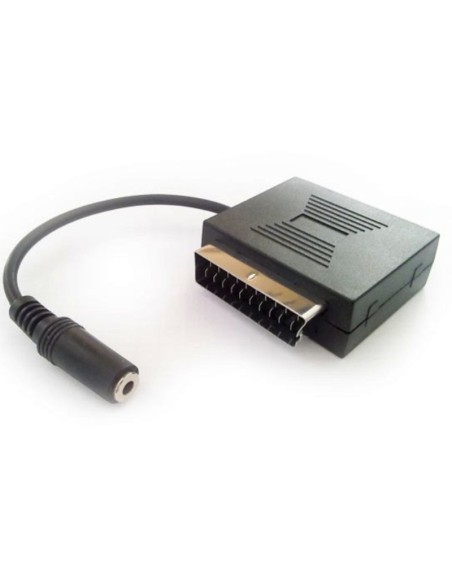 Adattatore audio video SCART Maschio a SCART Femmina + Femmina audio 3,5 mm gbc