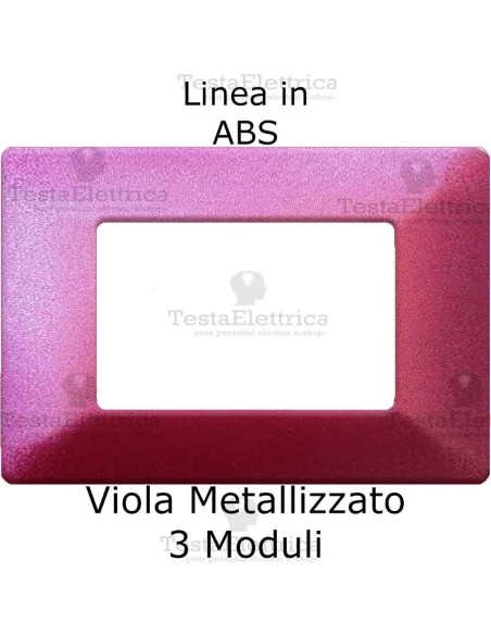 Placca in ABS Viola Metallizzato compatibile con serie Bticino Matix