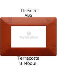 Placca in ABS Terracotta compatibile con serie Bticino Matix