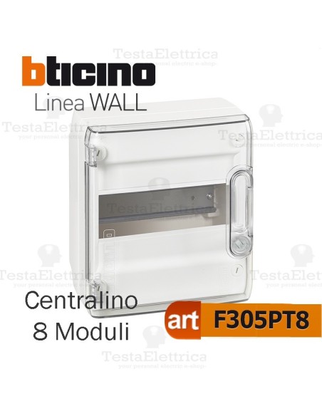 Centralino da parete serie wall F305PT8  8 moduli Bticino 