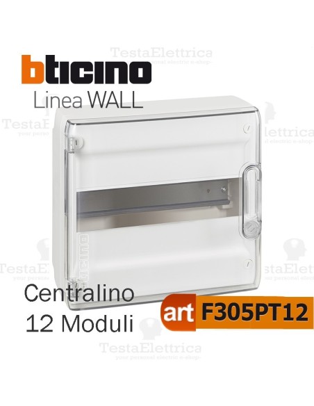 Centralino da parete serie wall F305PT12  12 moduli Bticino 