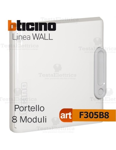 Portello bianco per Centralino da parete 8 Moduli serie Wall Bticino f305b8