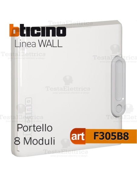 Portello bianco per Centralino da parete 8 Moduli serie Wall Bticino f305b8