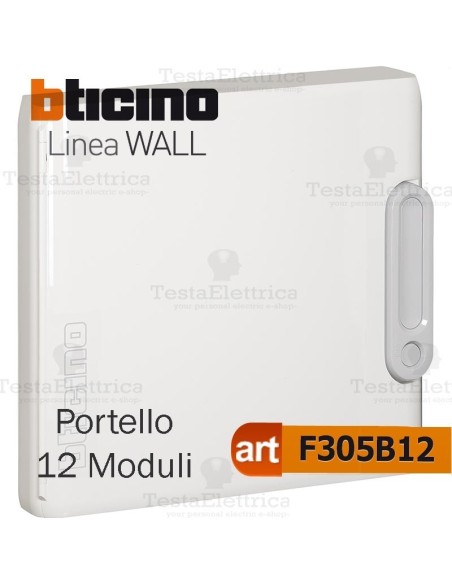 Portello bianco per Centralino da parete 12 Moduli serie Wall Bticino f305b12