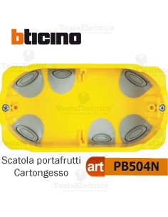 Scatola da incasso cartongesso portafrutti 4 moduli PB504N bticino