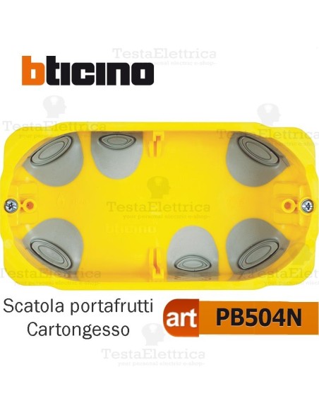 Scatola da incasso cartongesso portafrutti 4 moduli PB504N bticino