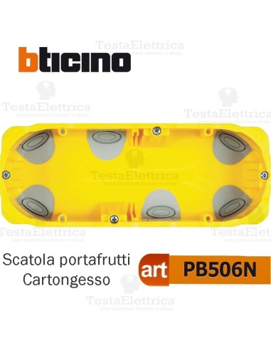 Scatola da incasso cartongesso portafrutti 6/7 moduli PB506N bticino