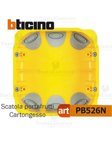 Scatola da incasso cartongesso portafrutti 3+3 moduli PB526N bticino